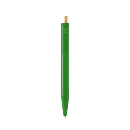 Stamina Kiki recycled ABS and bamboo ball pen in fern green, ready for logo printing