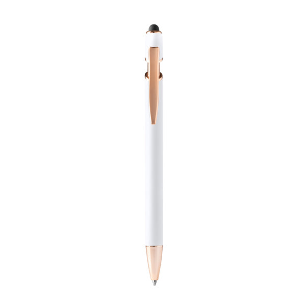 Stamina Roses metal ballpoint ball pen in white, ready for laser engraving