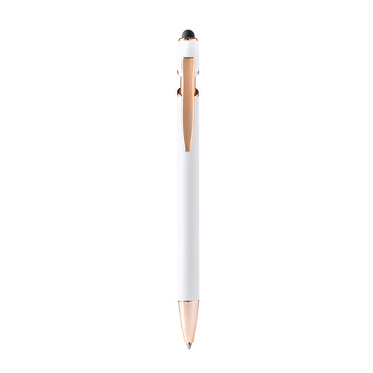Stamina Roses metal ballpoint ball pen in white, ready for laser engraving