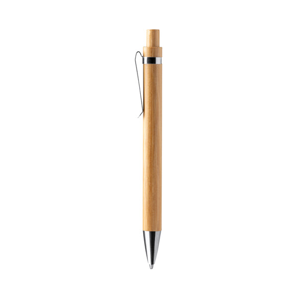 Stamina Bambik bamboo ball pen in beige, ready for laser engraving