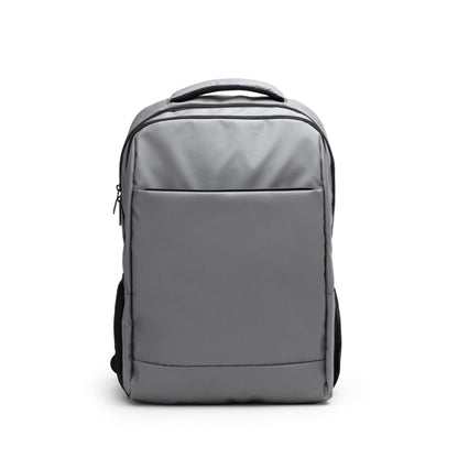 Stamina Brunen PU leather backpack in grey, ready for logo printing