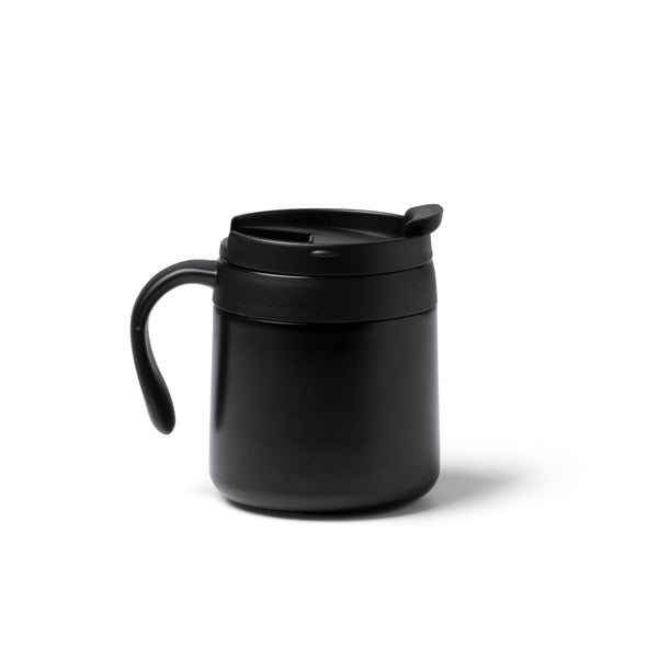 Stamina Vake recycled stainless steel thermal cup 350 ml in black, ready for laser engraving