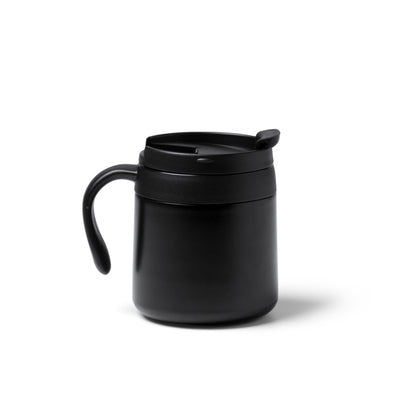 Stamina Vake recycled stainless steel thermal cup 350 ml in black, ready for laser engraving