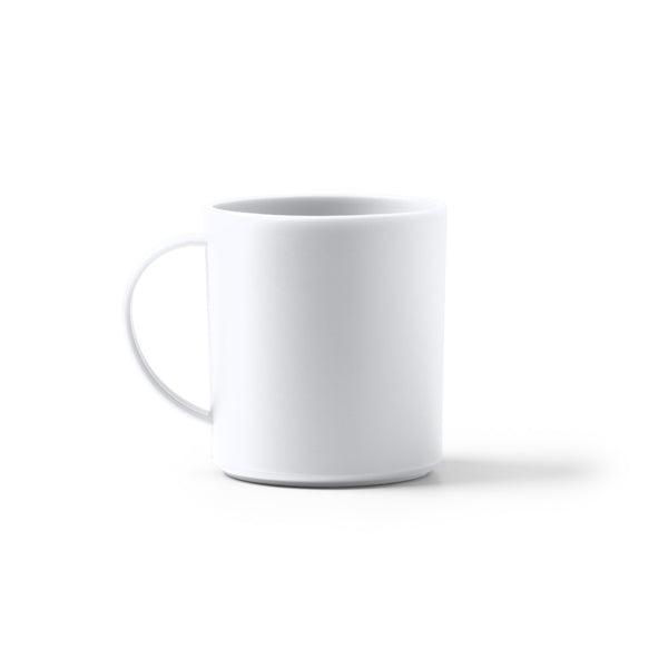 Stamina Lino ml reusable PP mug 300 ml in white, ready for logo printing