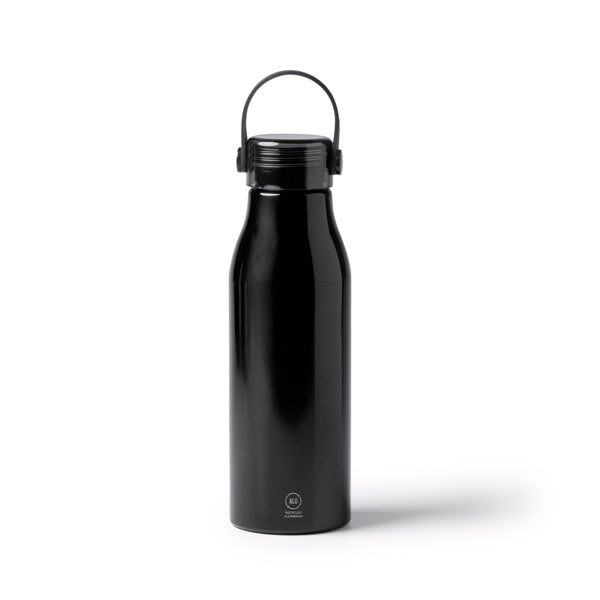 Stamina Fental recycled aluminium bottle 750 ml in black, ready for laser engraving