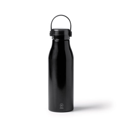 Stamina Fental recycled aluminium bottle 750 ml in black, ready for laser engraving