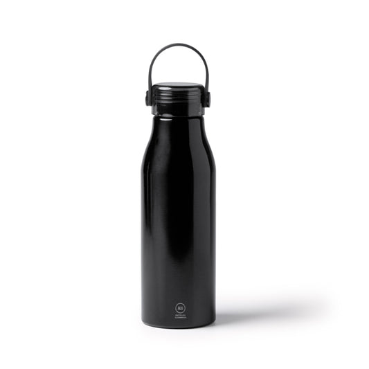 Stamina Fental recycled aluminium bottle 750 ml in black, ready for laser engraving