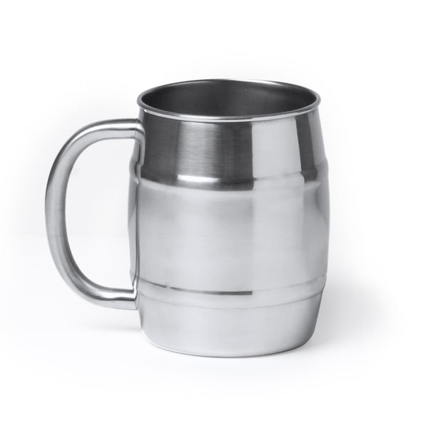 Stamina Narok stainless steel jar in silver, ready for laser engraving