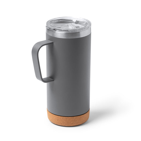 Stamina Beyron stainless steel and cork thermal cup 600 ml, ready for laser engraving
