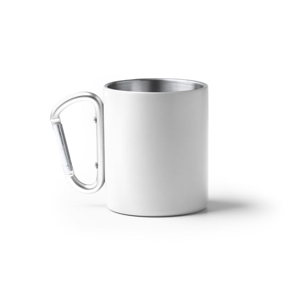 Stamina Nasik recycled stainless steel thermal cup 300 ml in white, ready for logo printing