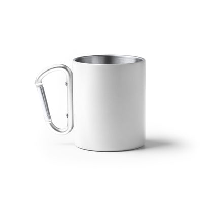 Stamina Nasik recycled stainless steel thermal cup 300 ml in white, ready for logo printing