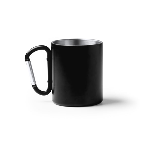 Stamina Nasik recycled stainless steel thermal cup 300 ml in black, ready for logo printing