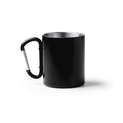 Stamina Nasik recycled stainless steel thermal cup 300 ml in black, ready for logo printing