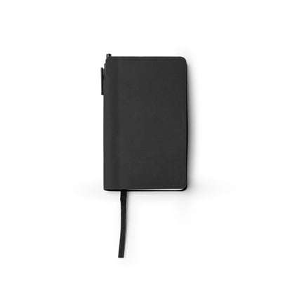 Stamina Goldin faux leather notebook A6 in black, ready for logo printing