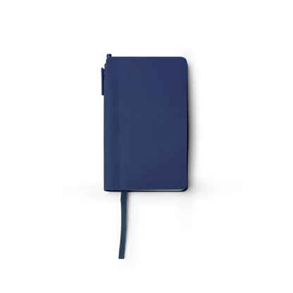 Stamina Goldin faux leather notebook A6 in navy blue, ready for logo printing