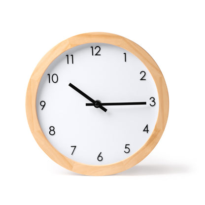 Stamina Karpe bamboo wall table clock in beige, ready for logo printing