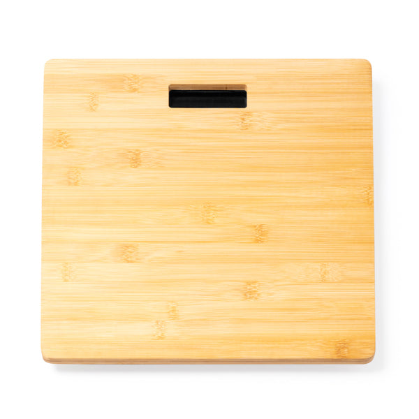 Stamina Tadeus bamboo kitchen scale in beige, ready for laser engraving
