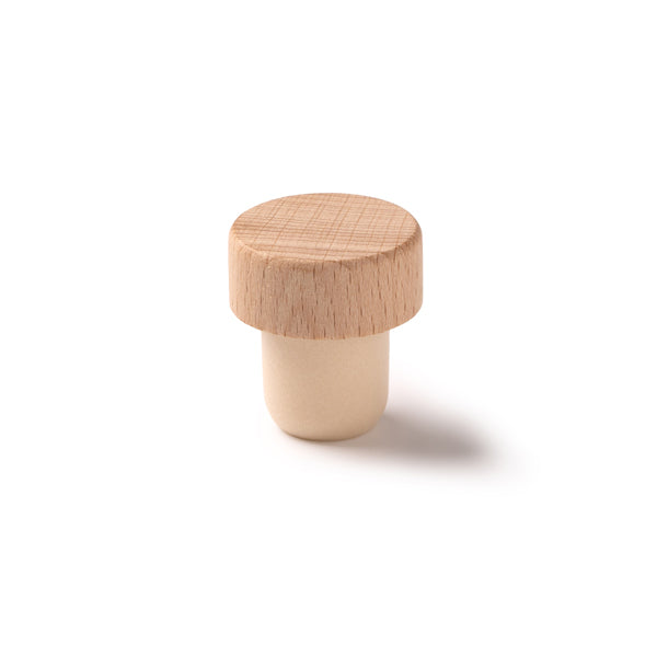 Stamina Klavan wooden bottle stopper in beige, ready for laser engraving