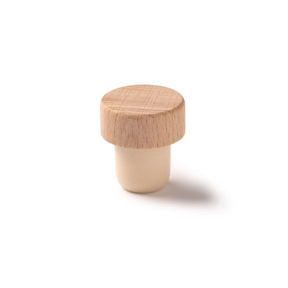 Stamina Klavan wooden bottle stopper in beige, ready for laser engraving