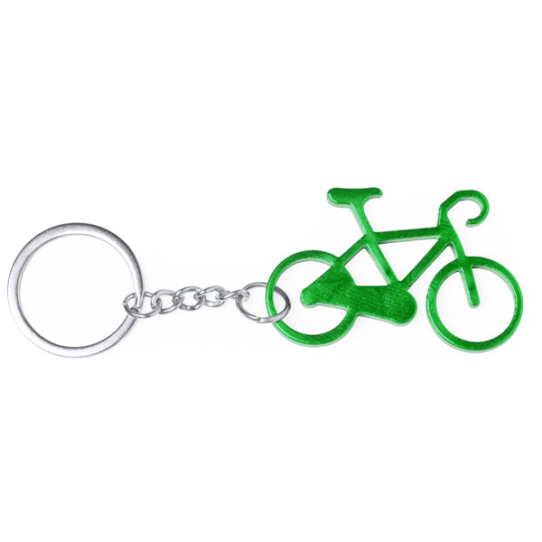 Stamina Giro aluminium keyring in fern green, ready for laser engraving