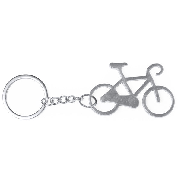 Stamina Giro aluminium keyring in silver, ready for laser engraving