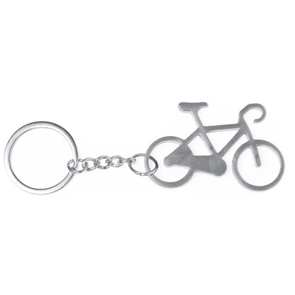 Stamina Giro aluminium keyring in silver, ready for laser engraving