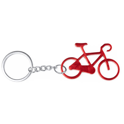 Stamina Giro aluminium keyring in red, ready for laser engraving