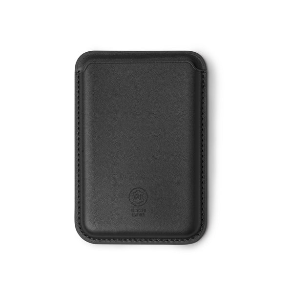 Stamina Cairo recycled PU card holder in black, ready for logo printing
