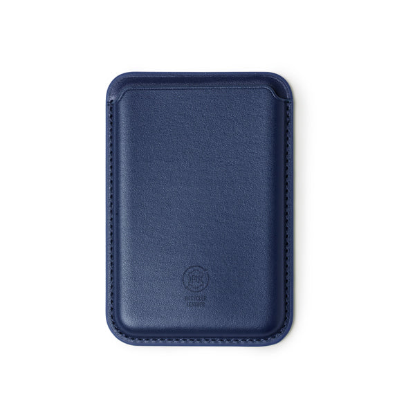 Stamina Cairo recycled PU card holder in navy blue, ready for logo printing