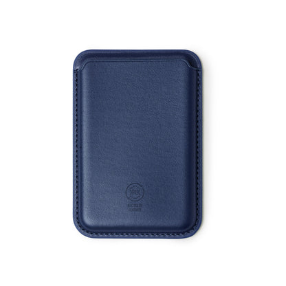 Stamina Cairo recycled PU card holder in navy blue, ready for logo printing