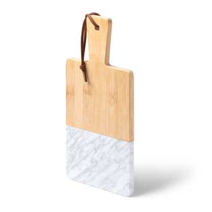 Stamina Gino natural bamboo and marble chopping board, ready for laser engraving