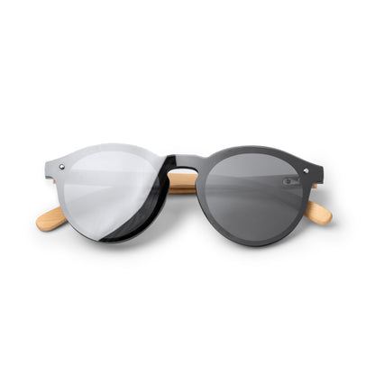 Stamina Colton bamboo sunglasses in beige, ready for laser engraving