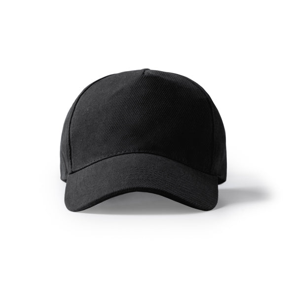 Stamina Fred cotton cap in black, ready for logo printing