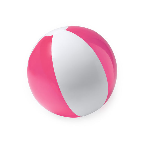 Stamina Yazos pVC beach ball in fuchsia, ready for logo printing