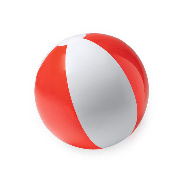 Stamina Yazos pVC beach ball in red, ready for logo printing