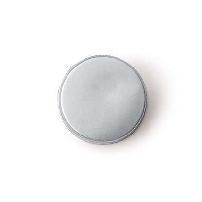 Stamina Shap an aluminium lip balm in silver, ready for logo printing