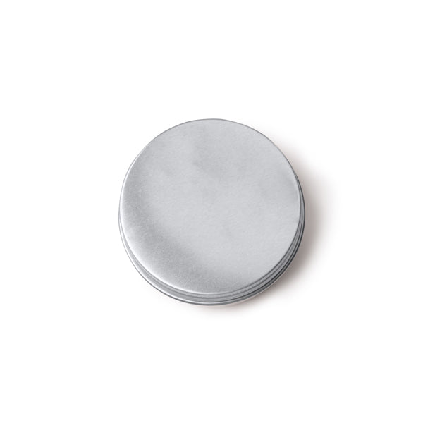 Stamina Delax aluminium candle in silver, ready for logo printing