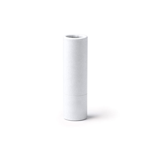 Stamina Riba recycled cardboard lip balm in white, ready for logo printing