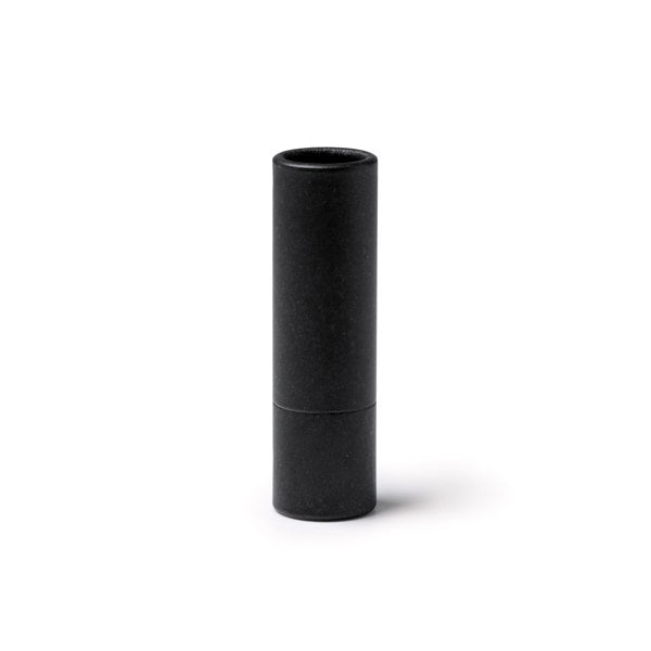 Stamina Riba recycled cardboard lip balm in black, ready for logo printing