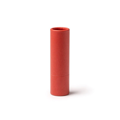 Stamina Riba recycled cardboard lip balm in red, ready for logo printing