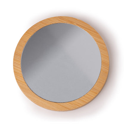 Stamina Mondo bamboo mirror in beige, ready for logo printing