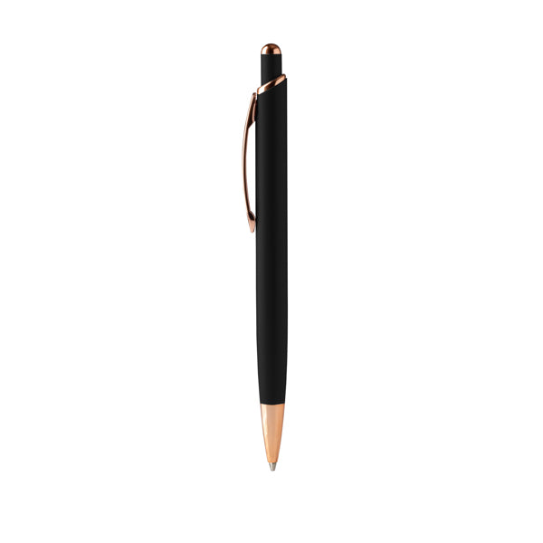 Stamina Perla push ball pen in black, ready for logo printing