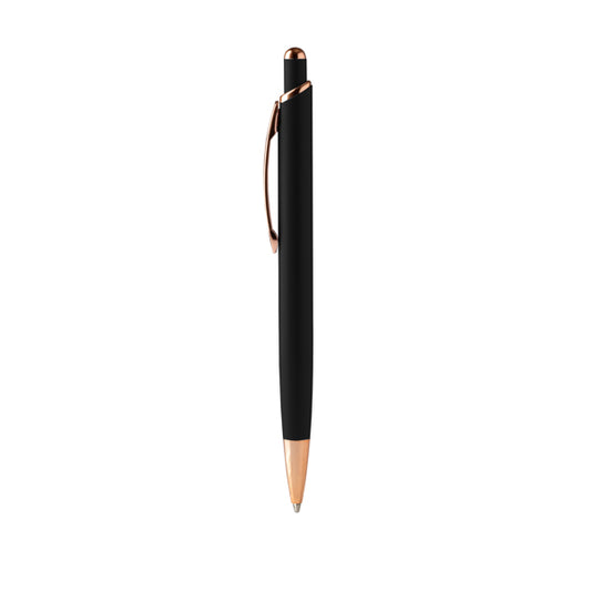 Stamina Perla push ball pen in black, ready for logo printing