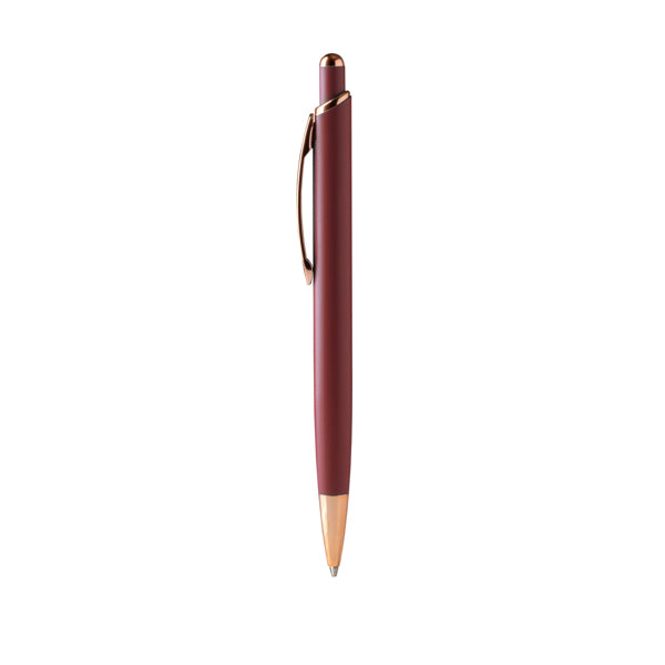 Stamina Perla push ball pen in dark red, ready for logo printing