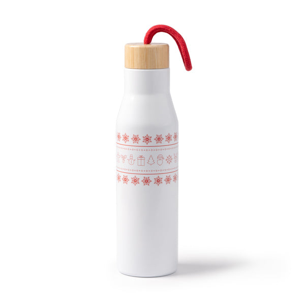 Stamina Melow stainless steel double-walled bottle in white, ready for logo printing