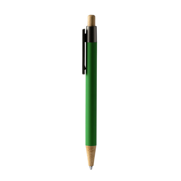 Stamina Copla bamboo ball pen in fern green, ready for logo printing