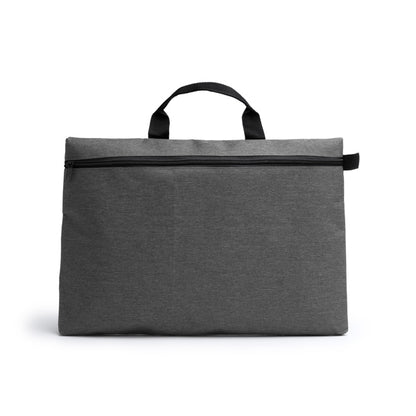 Stamina Draper recycled polyester RPET laptop bag in heather grey, ready for logo printing