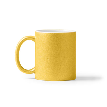 Stamina Fiona glitter-effect ceramic mug 350 ml in gold, ready for logo printing