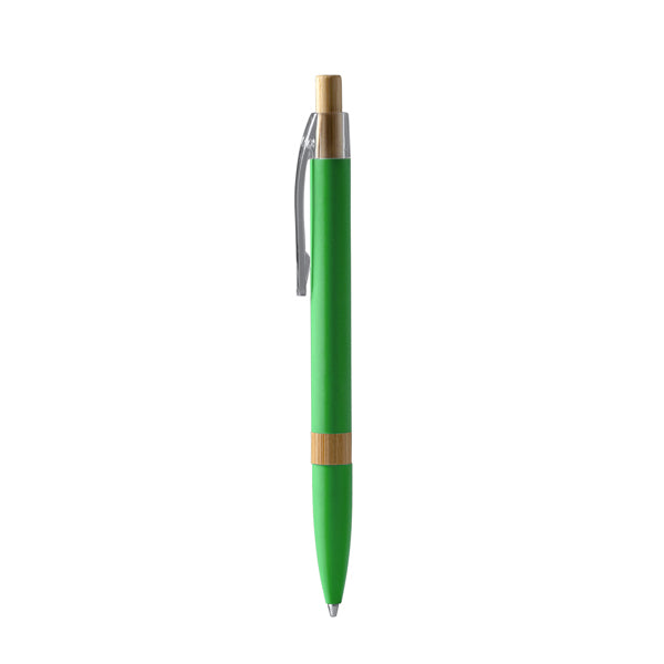 Stamina Ascari recycled aluminium and bamboo ball pen in fern green, ready for logo printing