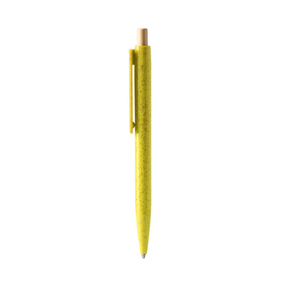 Stamina Carini wheat and bamboo fibre ball pen in yellow, ready for logo printing